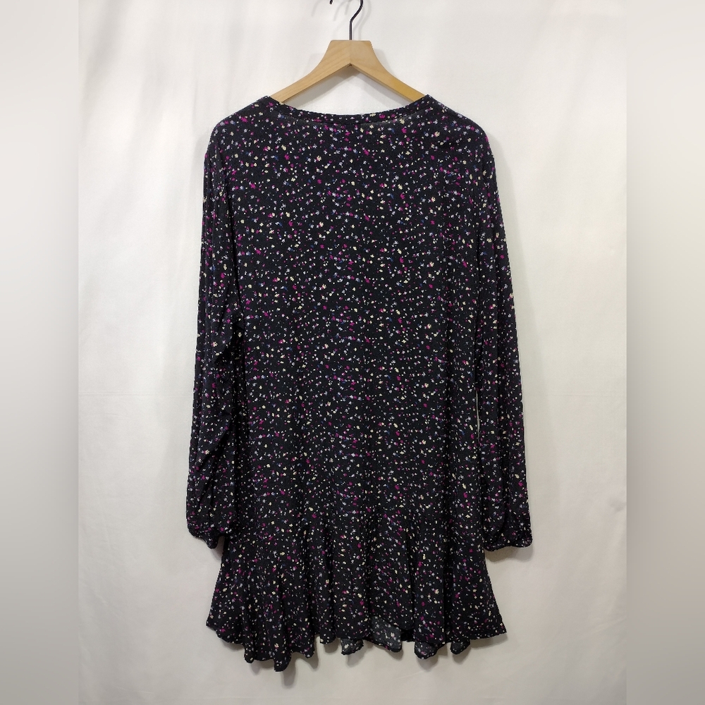Gap Flounce Hem Dress Women's XXL Black Cottagecore Peasant Retro 90s Y2K - Picture 7 of 10